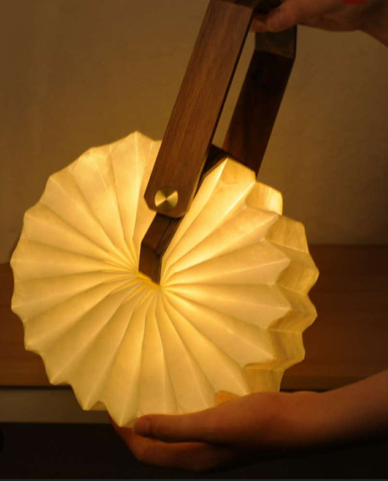 Gingko - Smart Origami Lampe /Walnuss